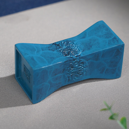 Zen Aura Legacy Collection: Pure Brass Blue-Printed Incense Set