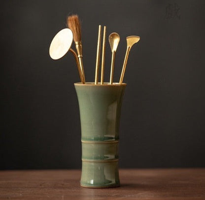 Zen Aura Celadon Tripod Incense Set