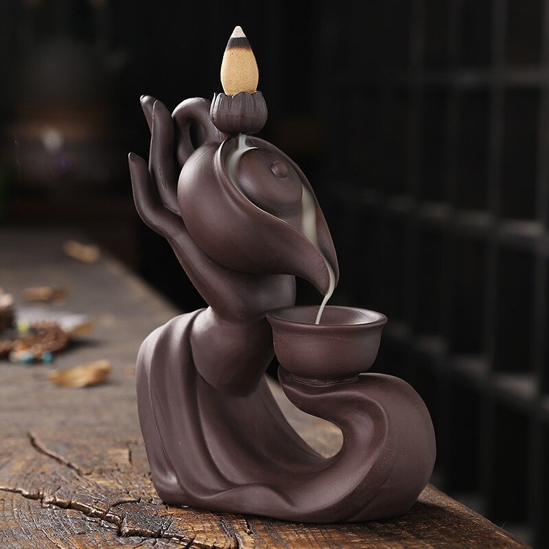 Zen Aura Teapot Backflow Incense Burner