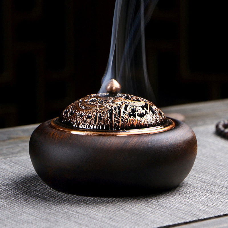 Zen Aura Ebony Incense Burner