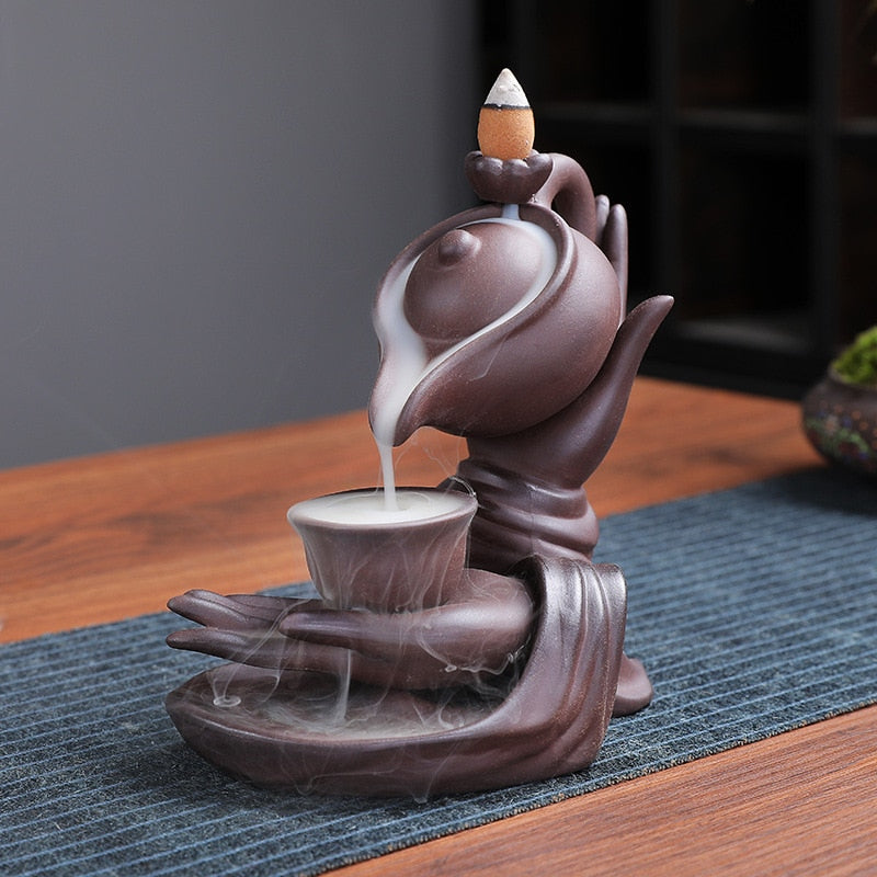 Zen Aura Teapot Backflow Incense Burner