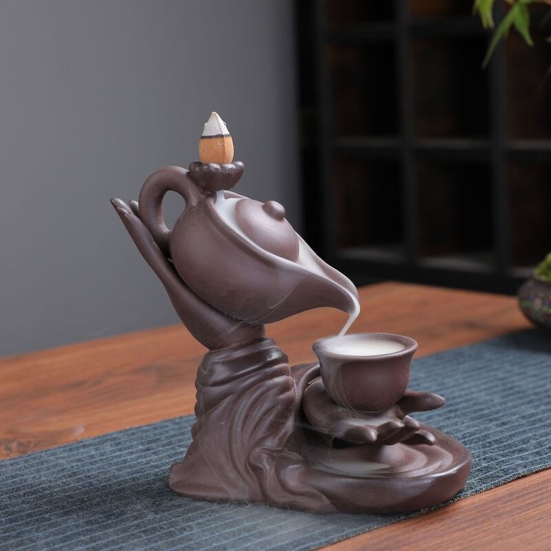 Zen Aura Teapot Backflow Incense Burner