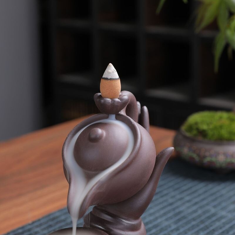 Zen Aura Teapot Backflow Incense Burner