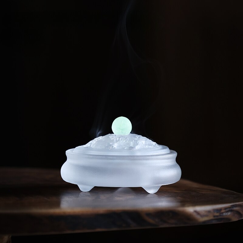 Zen Aura Colored Glaze Tripod Incense Burner