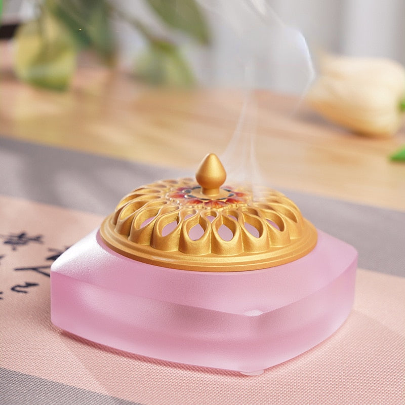 Zen Aura Candy-Colored Lustrous Incense Burner