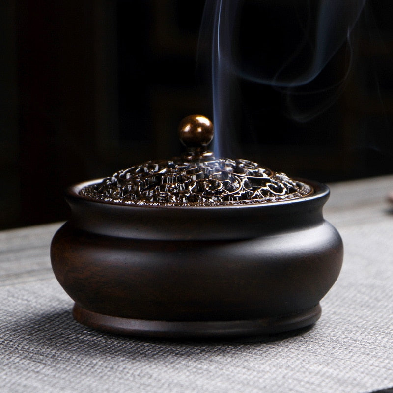 Zen Aura Ebony Incense Burner