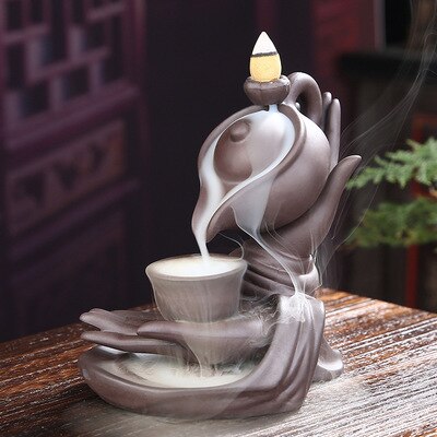 Zen Aura Teapot Backflow Incense Burner