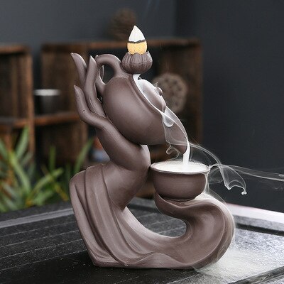 Zen Aura Teapot Backflow Incense Burner